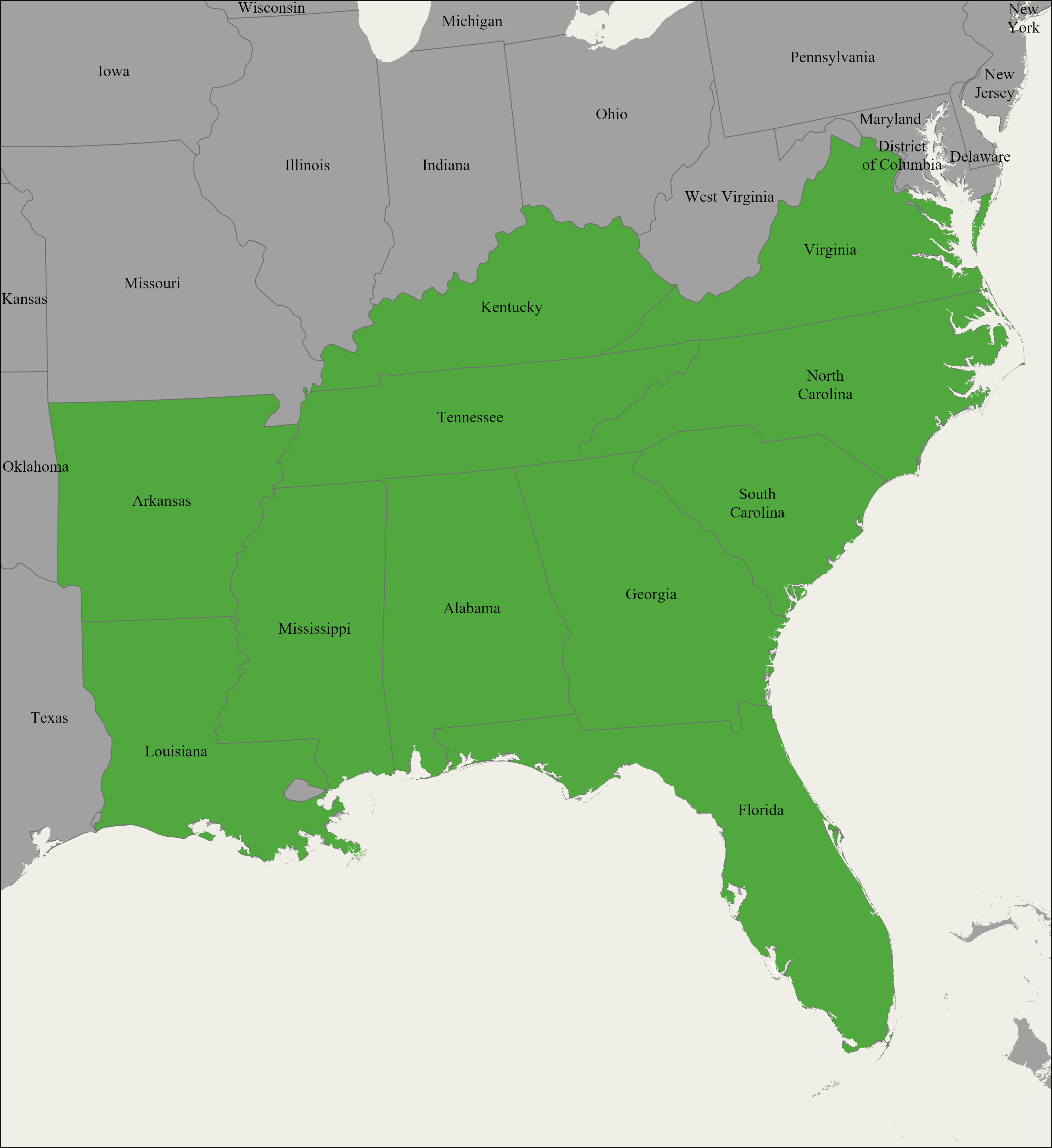Southern States Mission Map 1897
